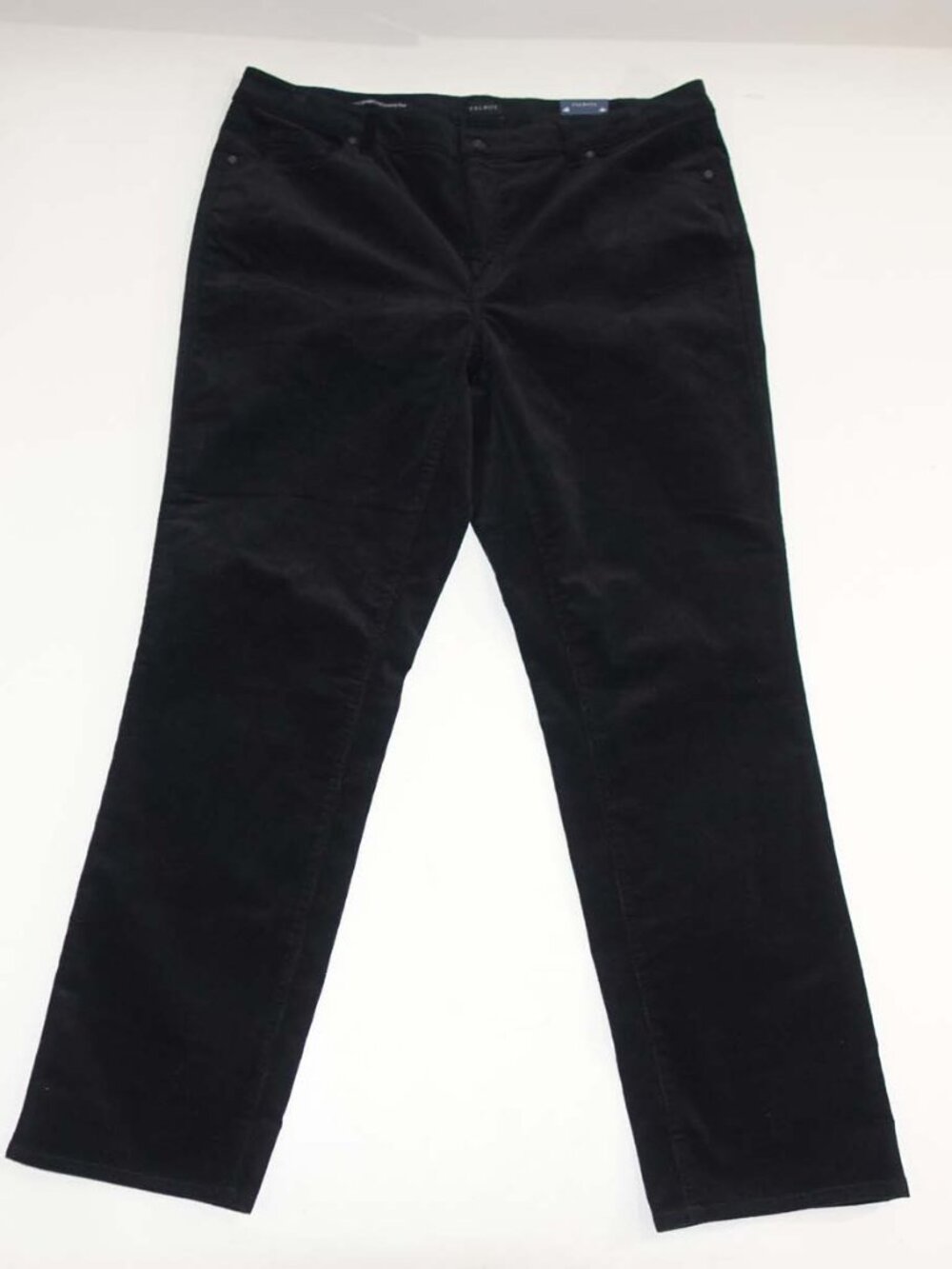 Talbots Women's Straight Leg Corduroy Jeans Size 16W NWT Black High Rise Pants